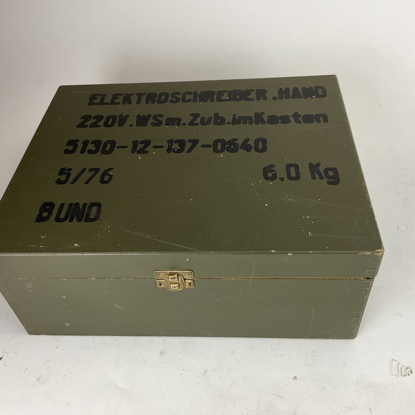 IDEAL Typ ESH Freihandschreiber Elektroschreiber Metall + Holz Bundeswehr 0521