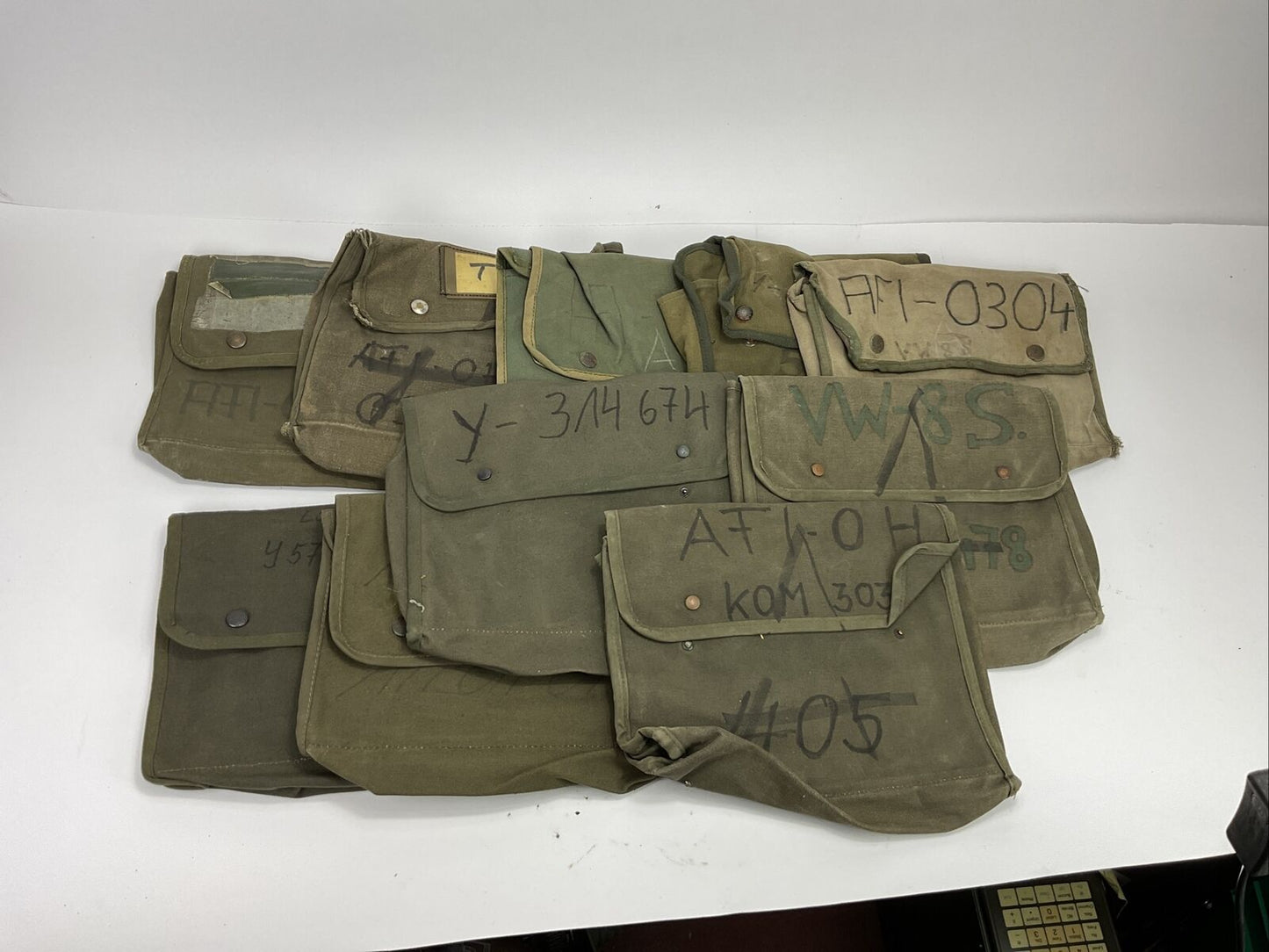 Fahrtenbuch Tasche Segeltuch Oliv Original Bundeswehr Oldtimer Unimog MAN 0284