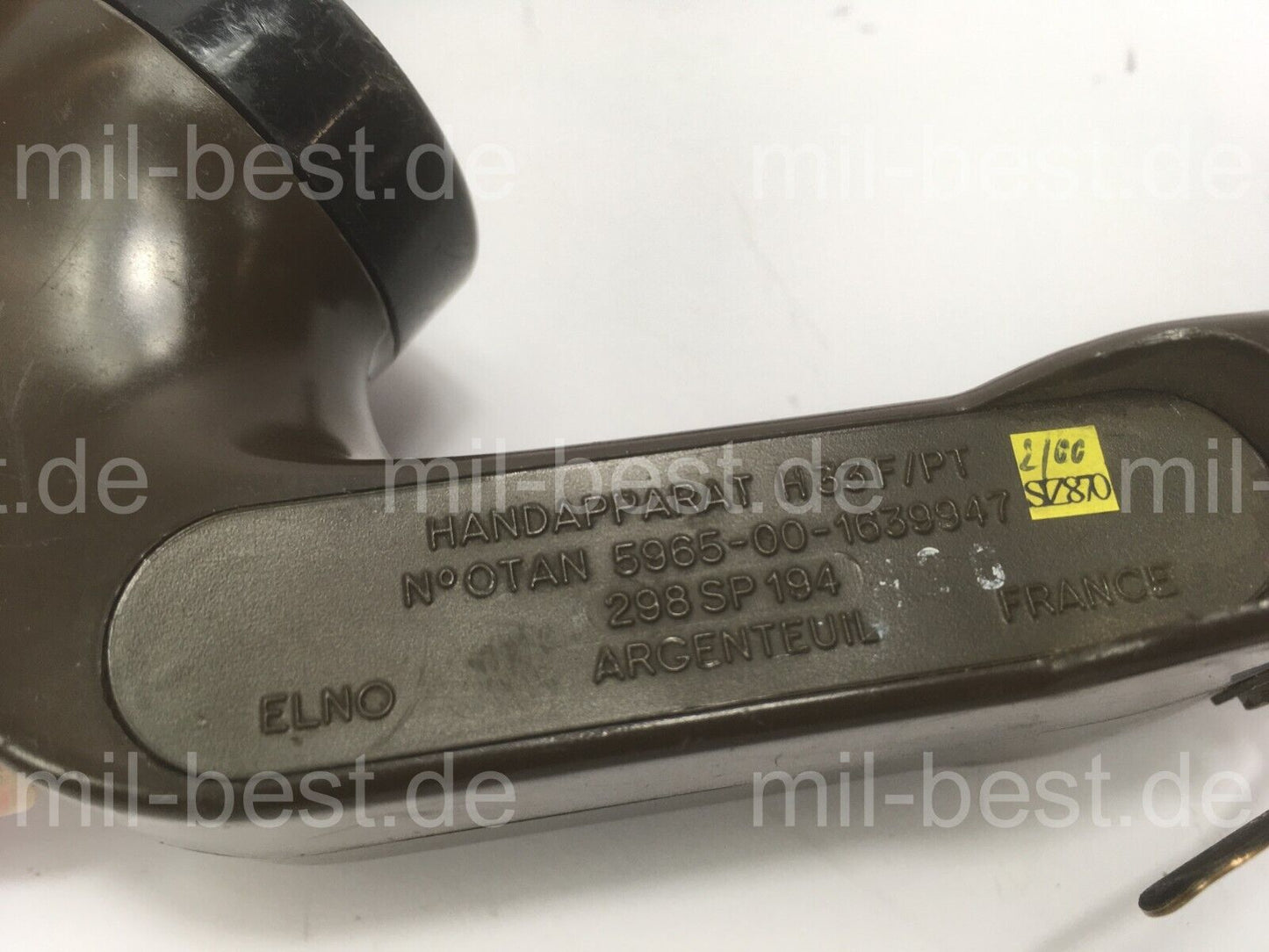 Elno Funktelefon Handapparat H-33 F/PT U77 u.a. für SEM 25/35 x. Bundeswehr
