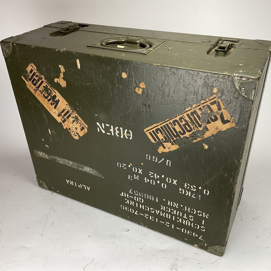 Holzkiste, Holzkoffer, Kiste, oliv, Vintage, Original, ex. Bundeswehr 0540