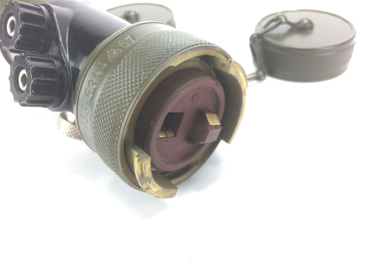 Kupplungsstück mit Anschluss, Verbindungsstecker Feldkabelbau ex. Bundeswehr