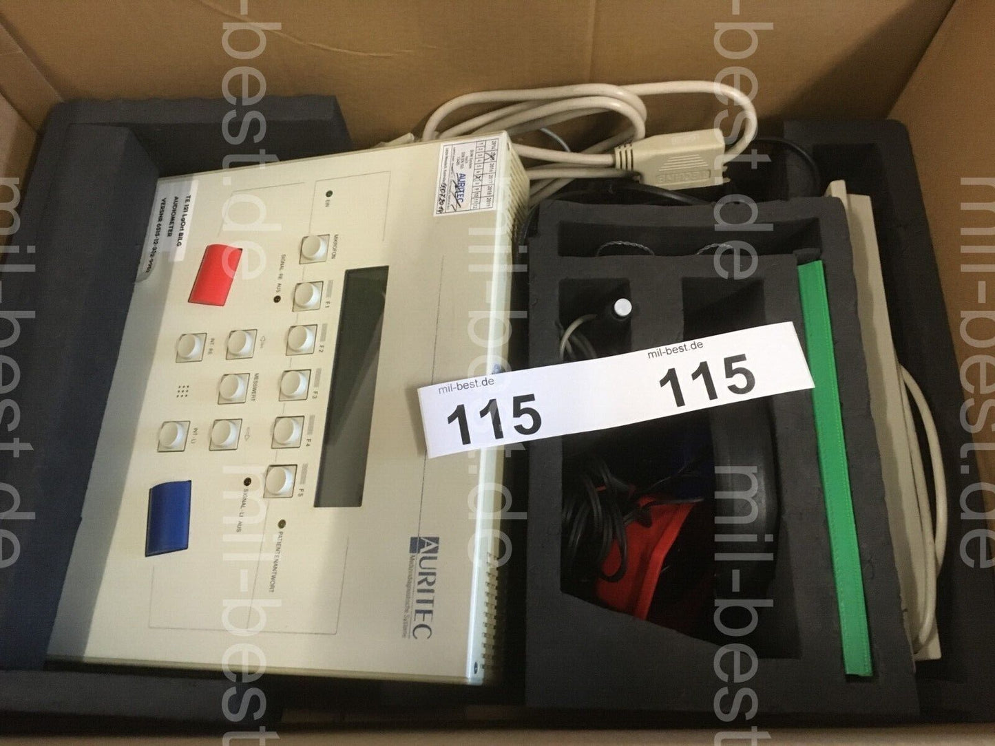 Audiometer Auritec AT409 DEFEKT inkl. Zubehör (2-Kanal) ex. Bundeswehr (115)