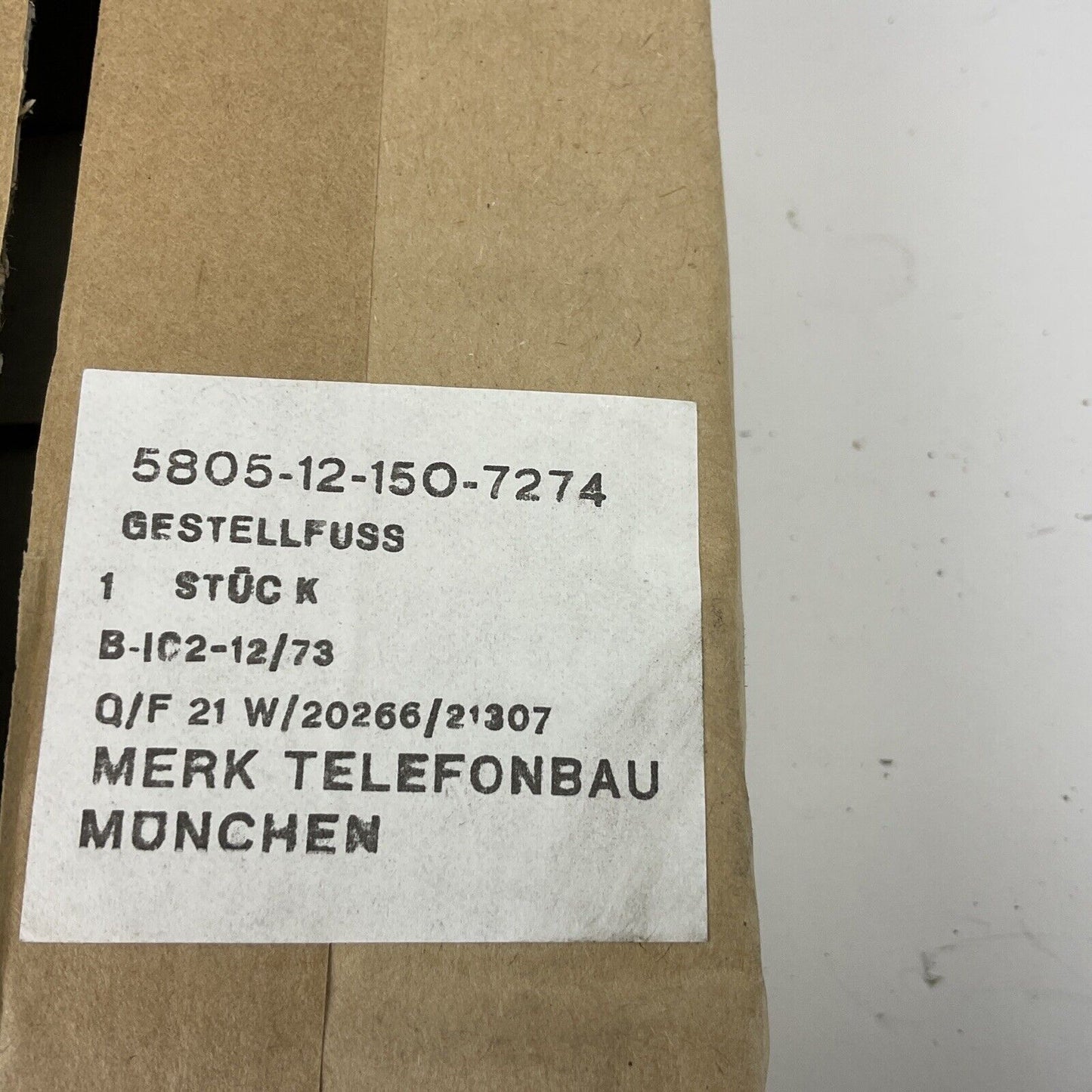 Gestellfuss Konsole NEU/NOS 5805-12-150-7274 MERK Telefonbau ex. Bundeswehr 0554
