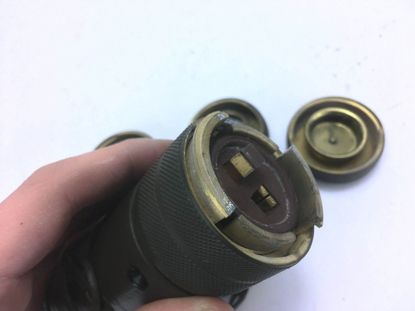 Kupplungsstück mit Anschluss, Verbindungsstecker Feldkabelbau ex. Bundeswehr
