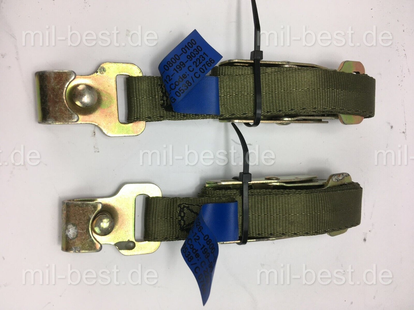 2 STÜCK! Zurrgurt Gurt Sicherungsgurt ex. Bundeswehr Kabine Shelter Fernmelde