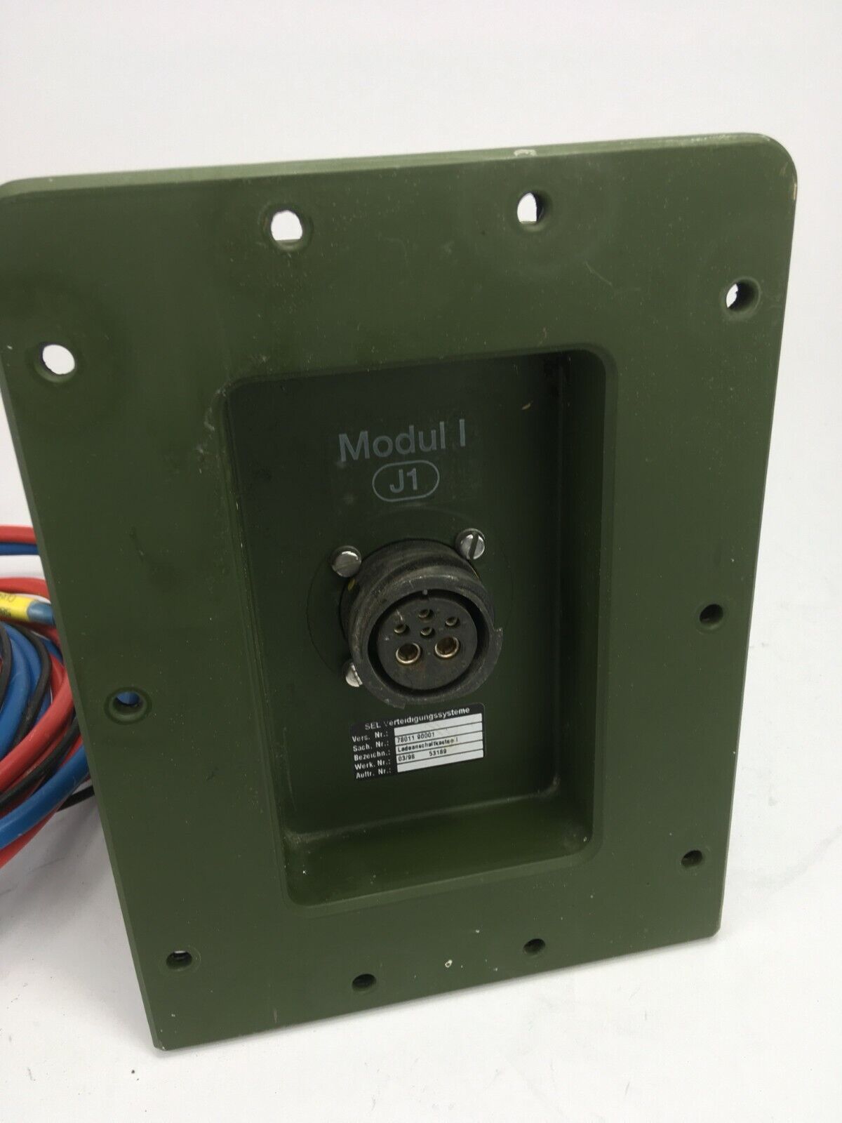 24 V Stromanschluss, Anschaltkasten Kabine J11 (J1) Modul Kabine, ex Bundeswehr