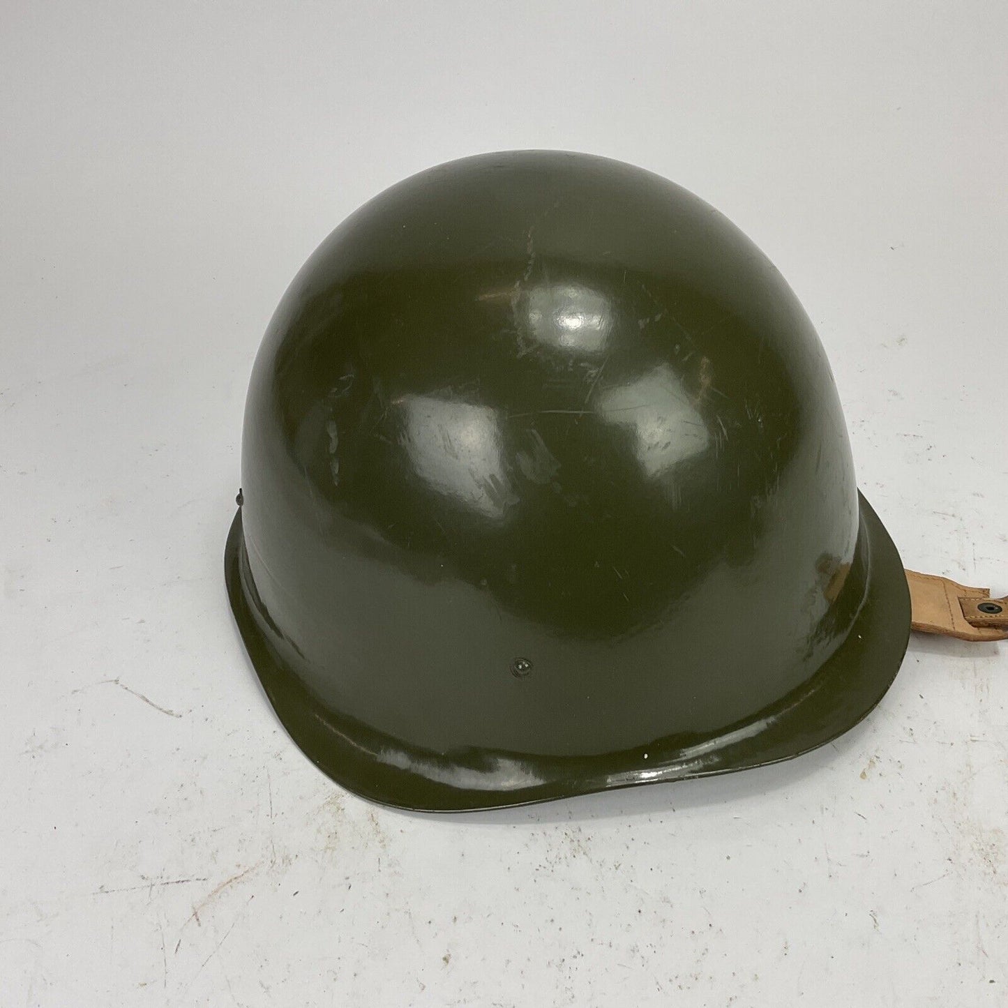 Helm Stahl, Mit Leder Innenfutter, Oliv, Bundeswehr Military 0237