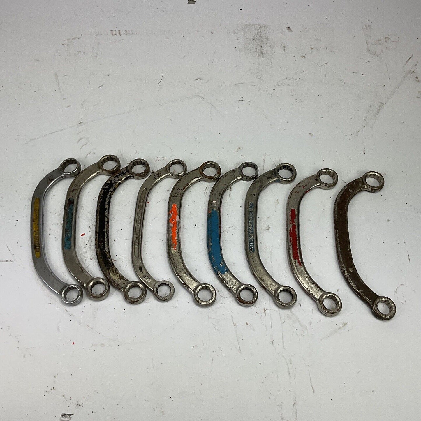 Doppelringschlüsse 14 / 17 mm, Gebogen, C-Form, Ex. Bundeswehr 0377 K009