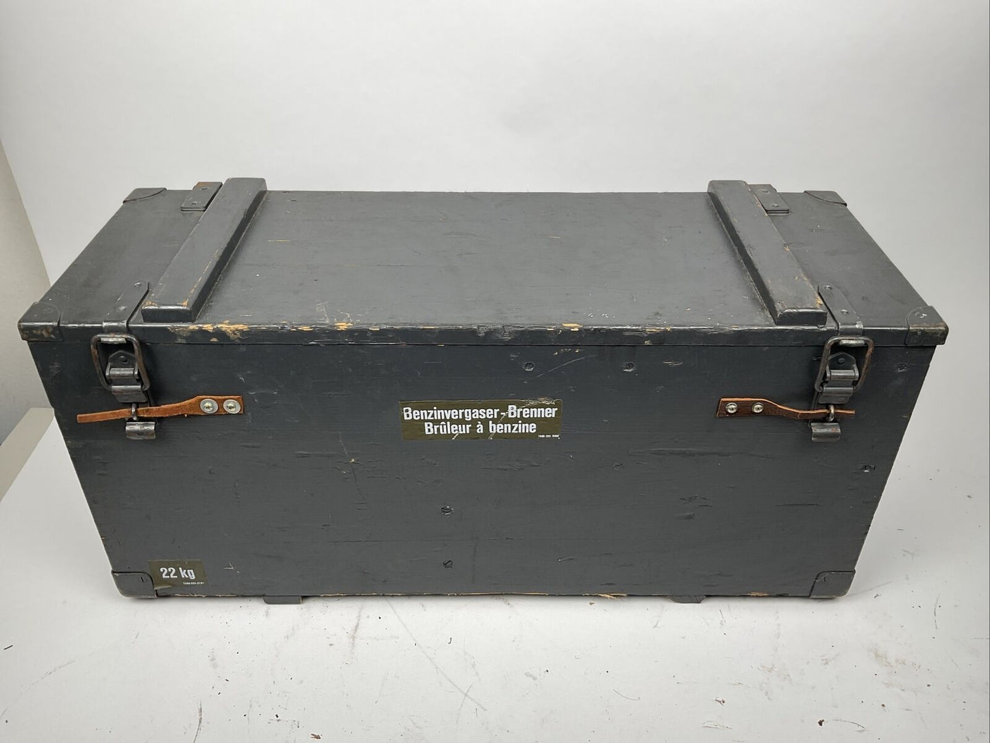 Benzinkocher Feldküche Benzinvergaser-Brenner In Holzkiste Schweizer Armee 0800
