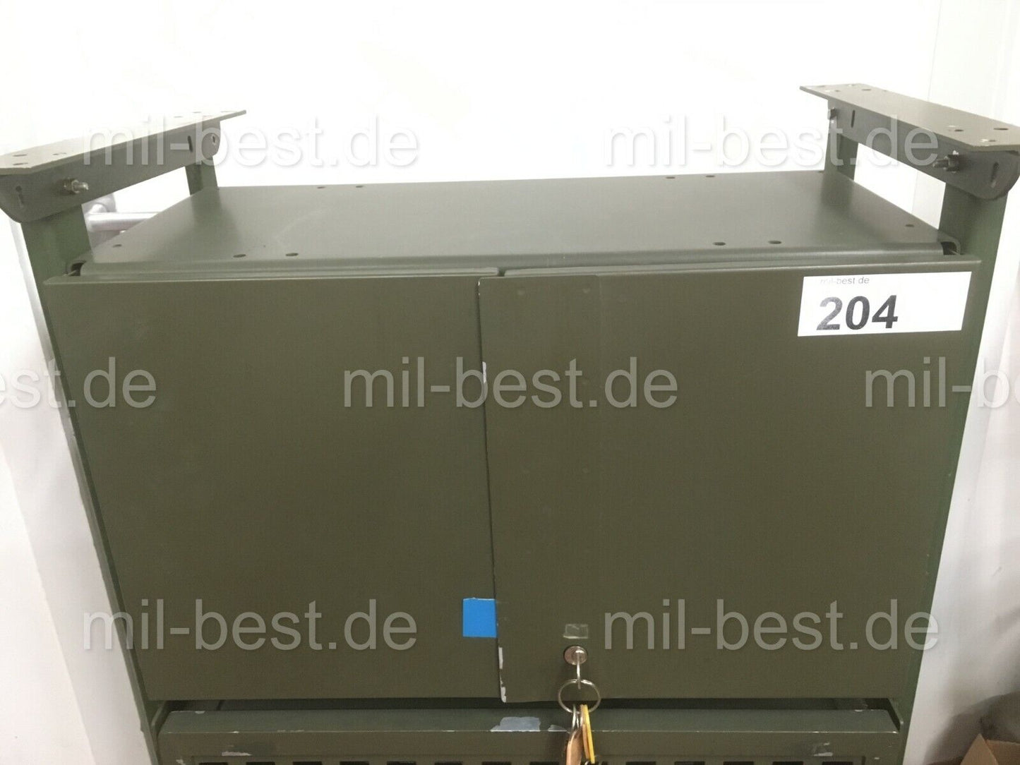 2 x Schrank, Aluminium mit Arbeitstisch Bundeswehr Kabine Zeppelin Shelter (204)