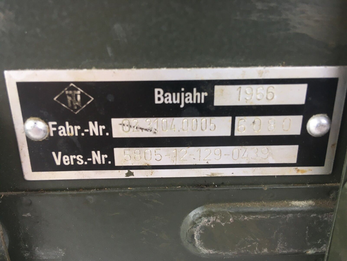 Amtszusatz, original Bundeswehr, für Vermittlung Feldfernsprecher Feldtelefon