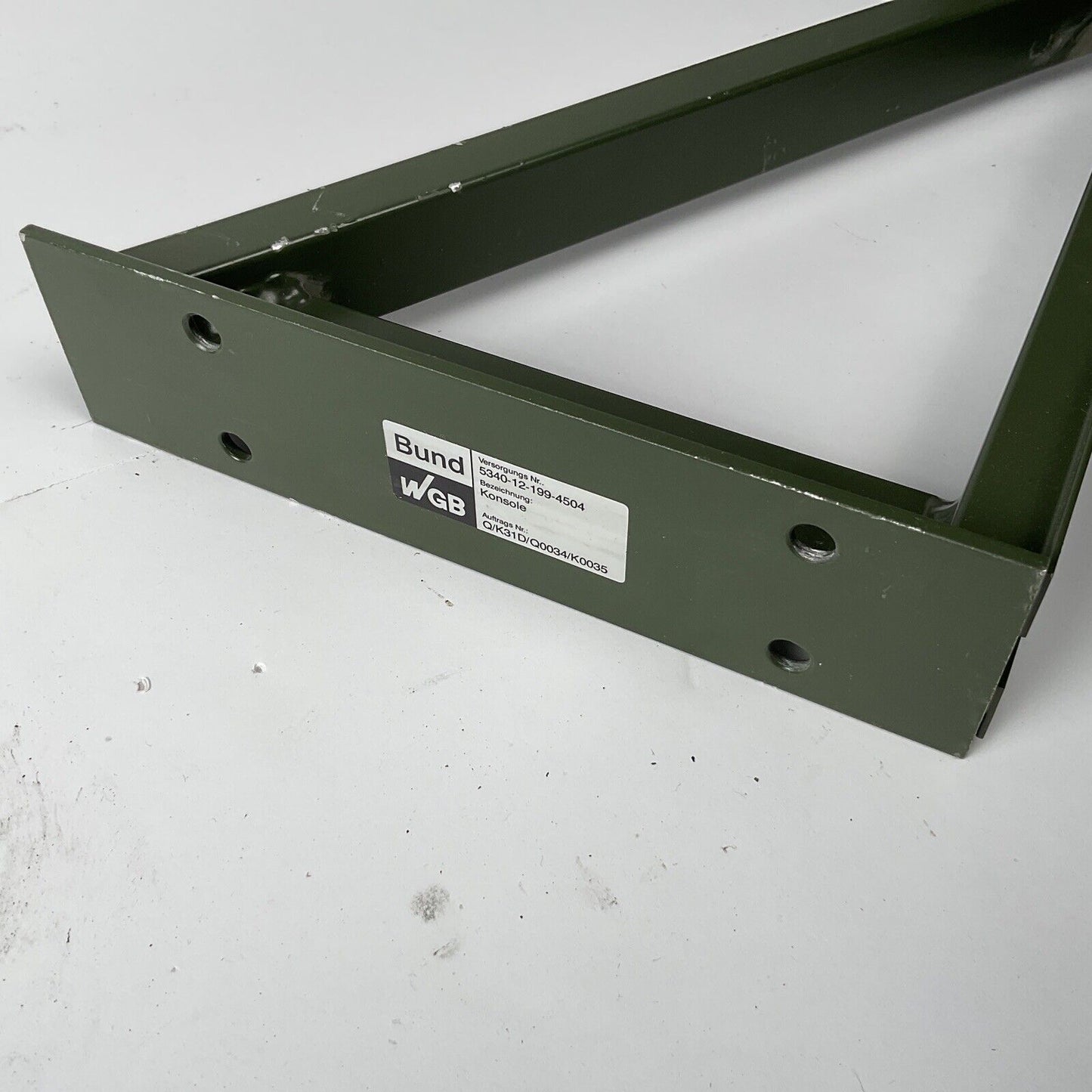 C-Schienen Winkel Konsole 35 X 24 Cm Shelter Kabine Bundeswehr 0536 K015