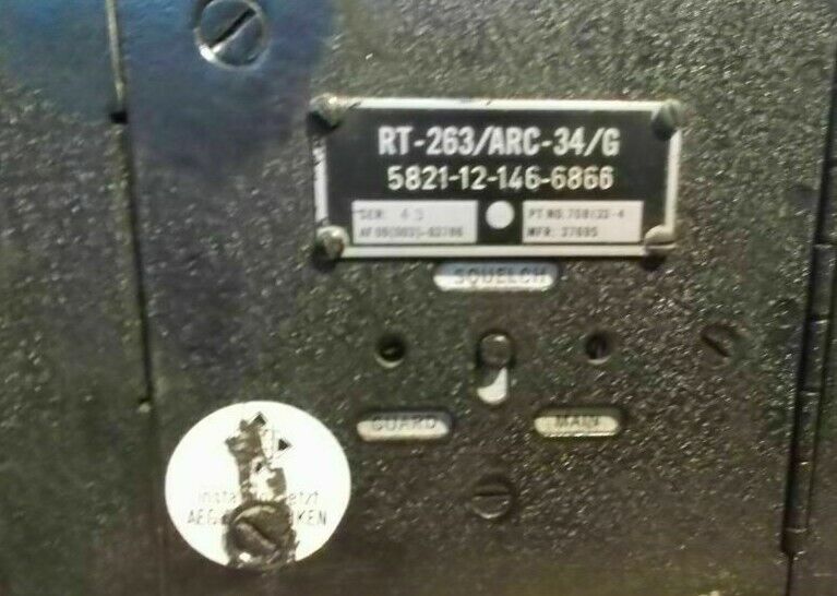 Funkgerät RT 263 ARC 34c Collins Radio mit Bedienteil Aircraft Set von 1954 (63)