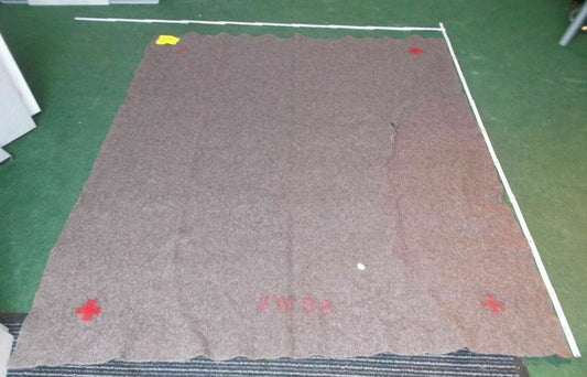 1938 WKII Original Schweizer Armeedecke, Rot Kreuz Top Zustand! Wolldecke (61)