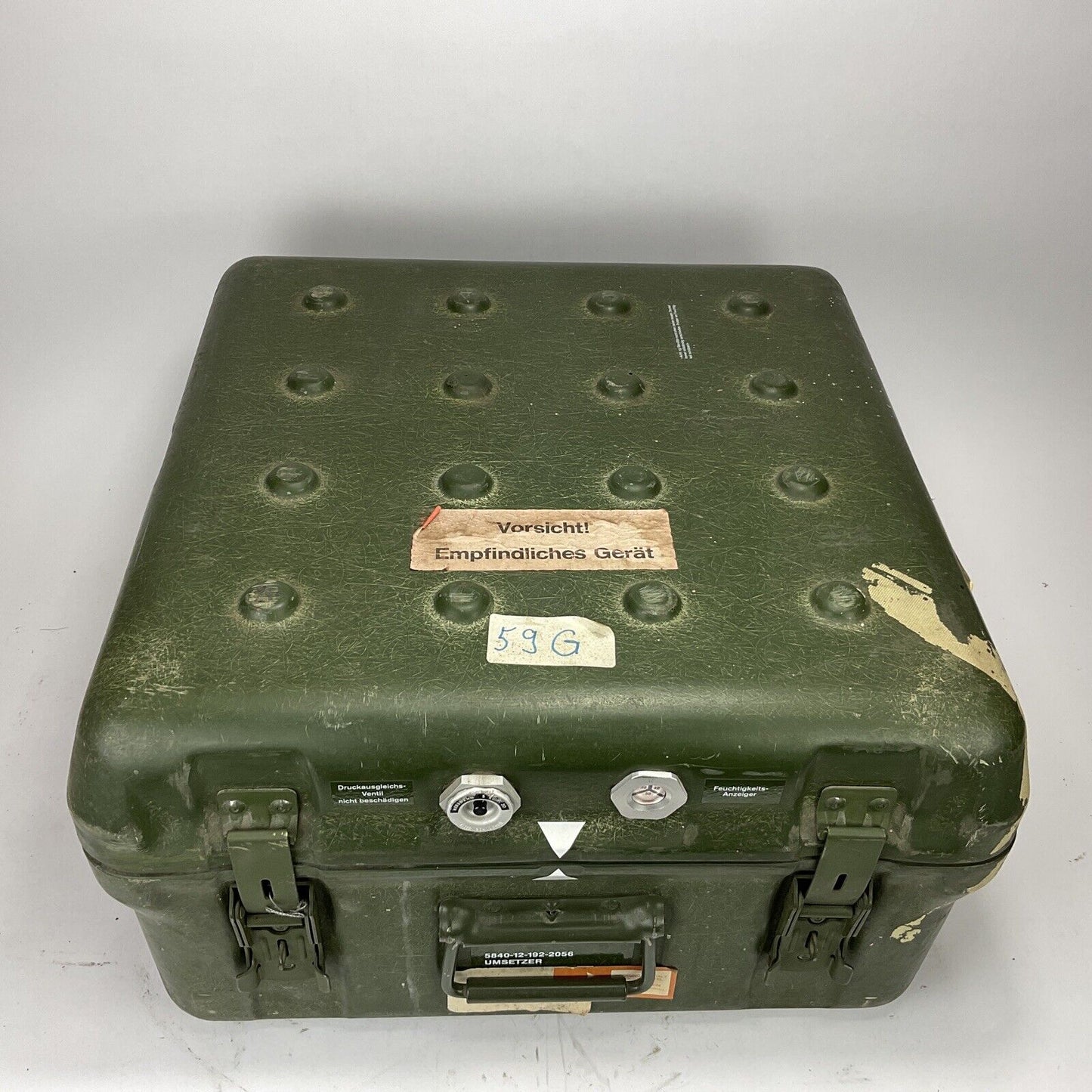 GFK-Kiste, 50x50x30 cm, Stülpdeckelbehälter, Luftdicht Ex. Bundeswehr TuLB 0388