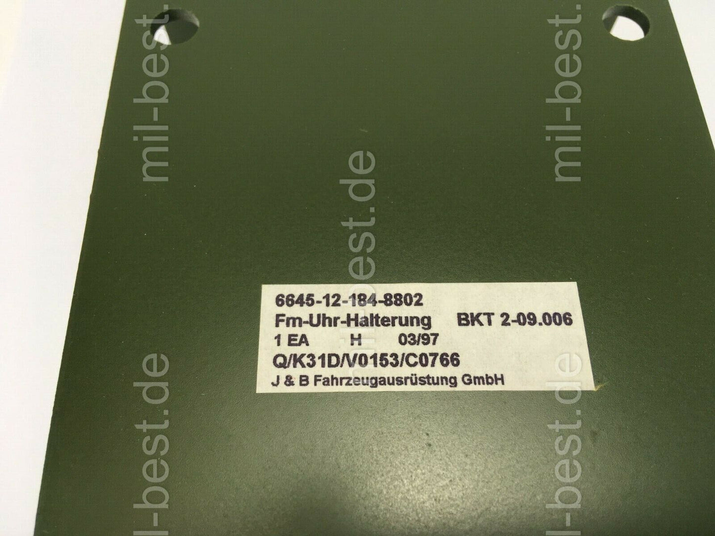 Halterung Funkeruhr Uhr Bäuerle Wandhalterung FM Bundeswehr Shelter Kabine