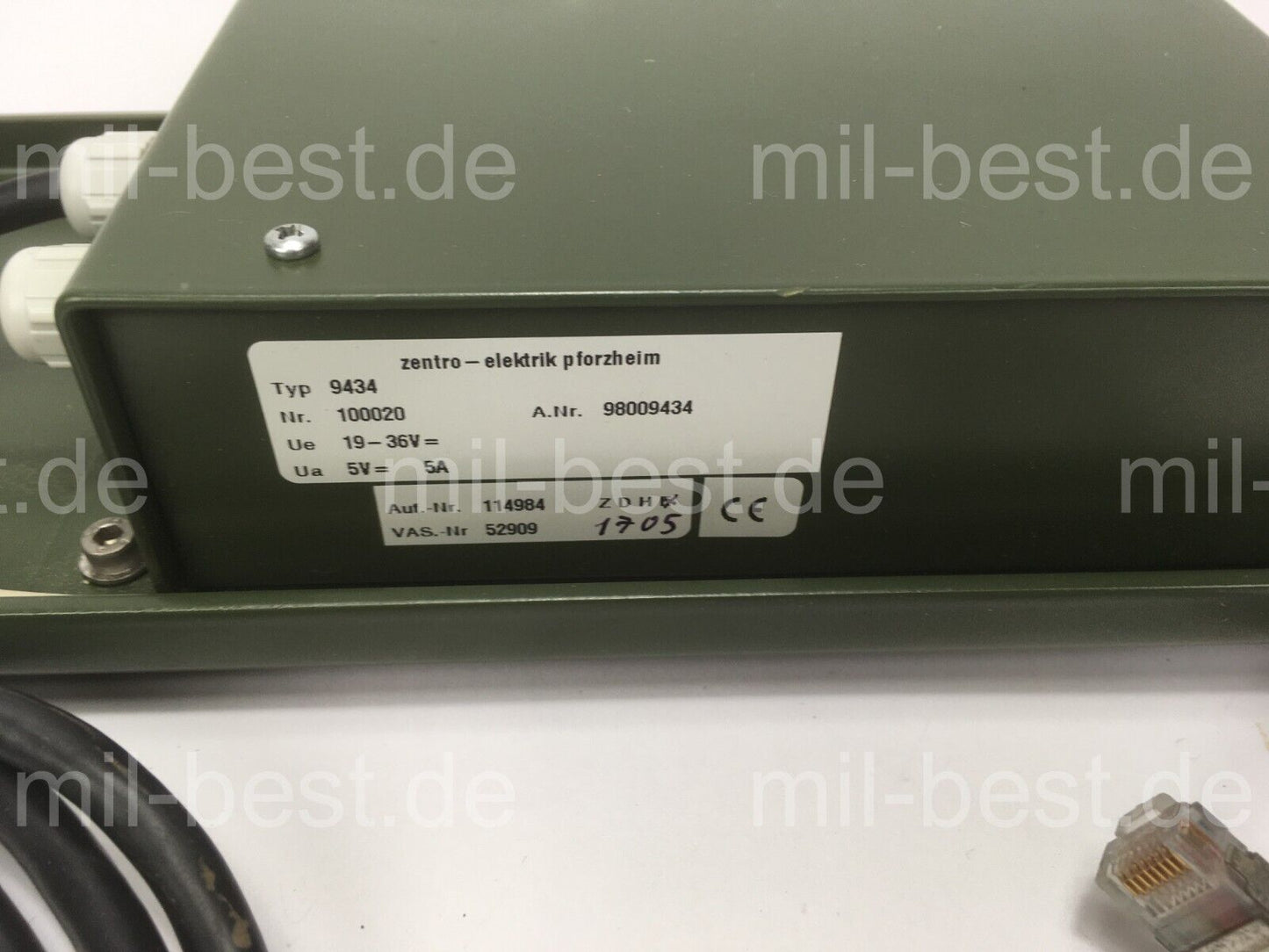 EBS Ethernet Converter 10 Base T/FL mit Trafo 24V auf 5 V, ex. Bundeswehr