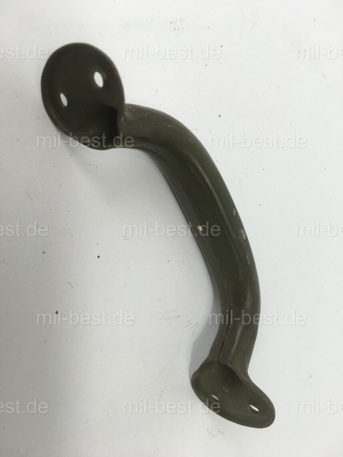 1 Stück Griff, Metall 12,2 cm frühe Bundeswehr Werkbank Werkzeugschublade SELTEN
