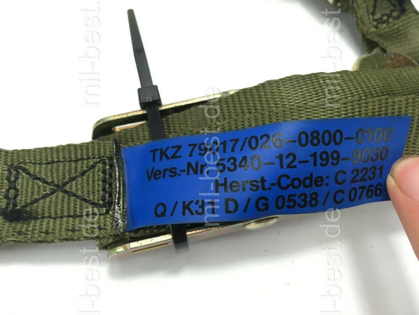 2 STÜCK! Zurrgurt Gurt Sicherungsgurt ex. Bundeswehr Kabine Shelter Fernmelde