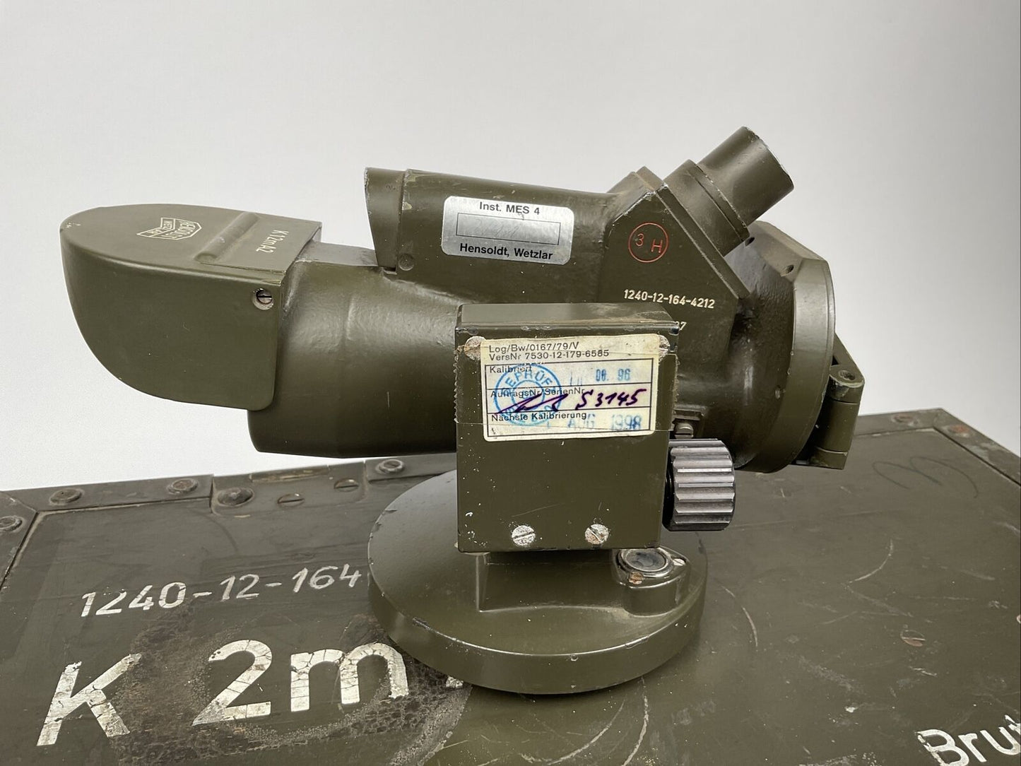 Kollimator K12mA2 Hensoldt Wetzlar Richtkreis Mit Holzkiste Ex. Bundeswehr 1084