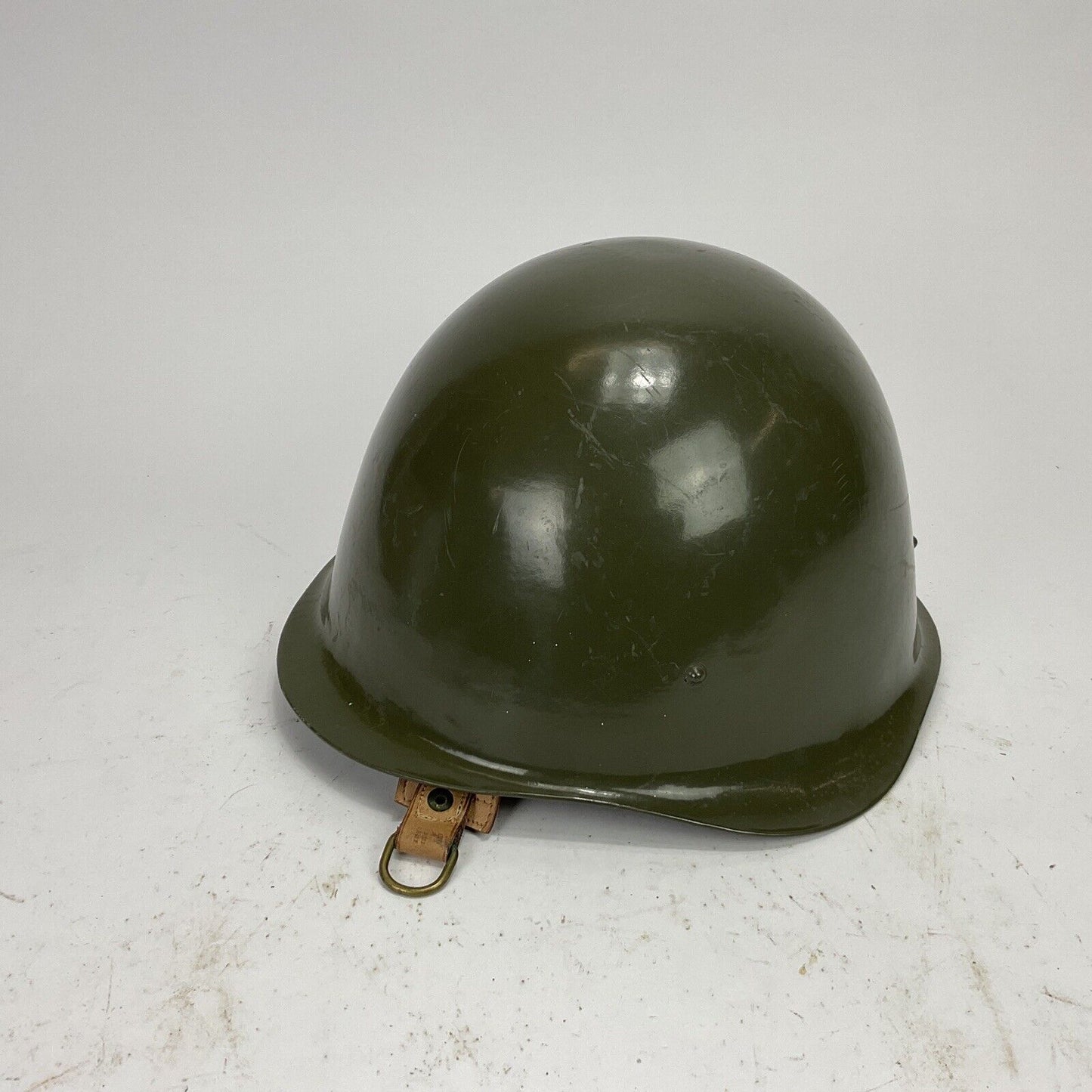 Helm Stahl, Mit Leder Innenfutter, Oliv, Bundeswehr Military 0237