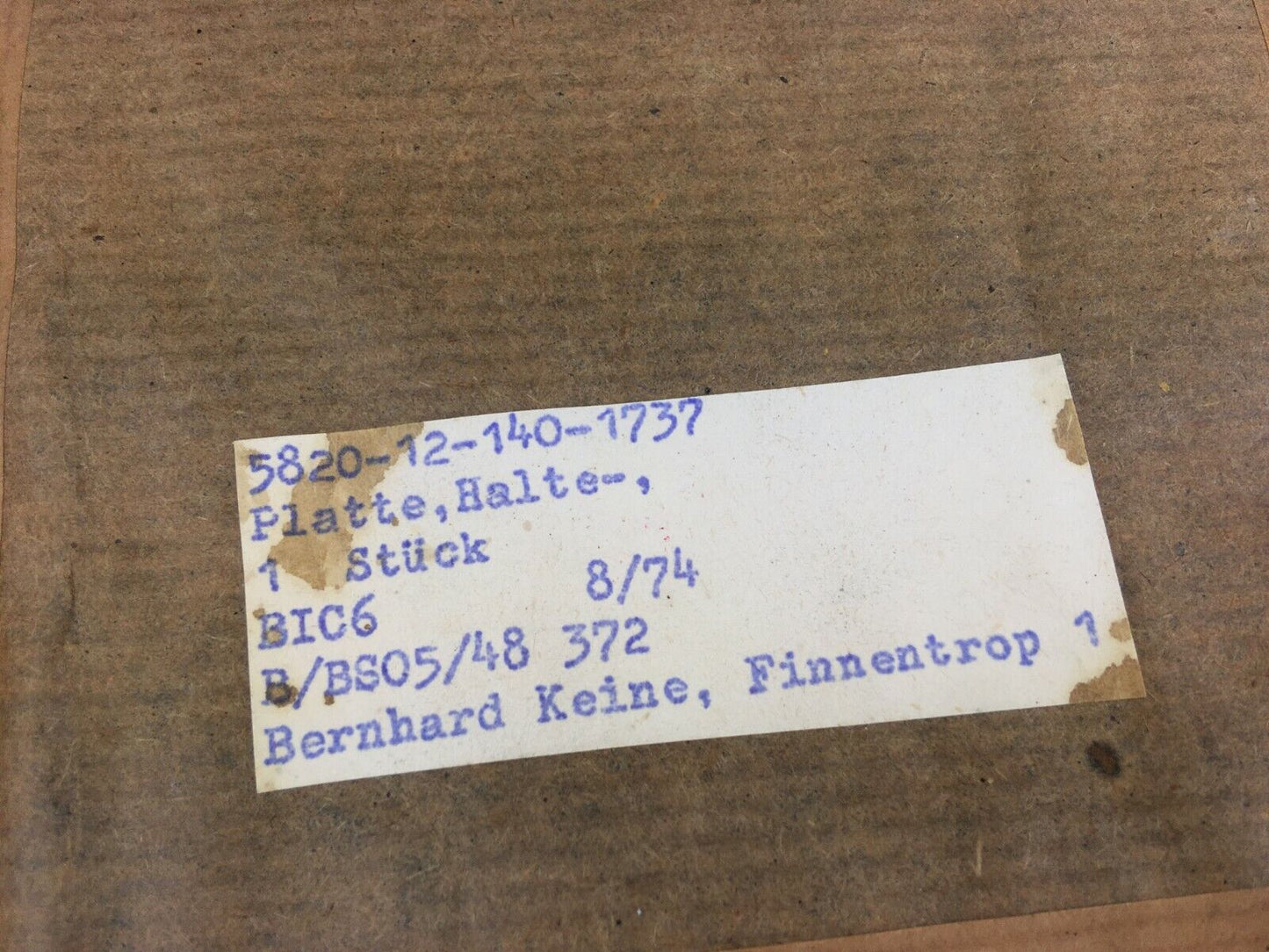Batteriehalterung Platte Halteplatte 5820-12-140-1737 Bundeswehr Kabine Shelter