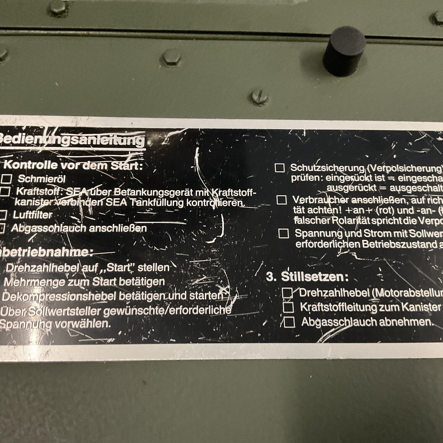 24 V Hatz 1,9 KW Stromgenerator Bundeswehr, Notsromaggregat Mit Zubehör! 0349