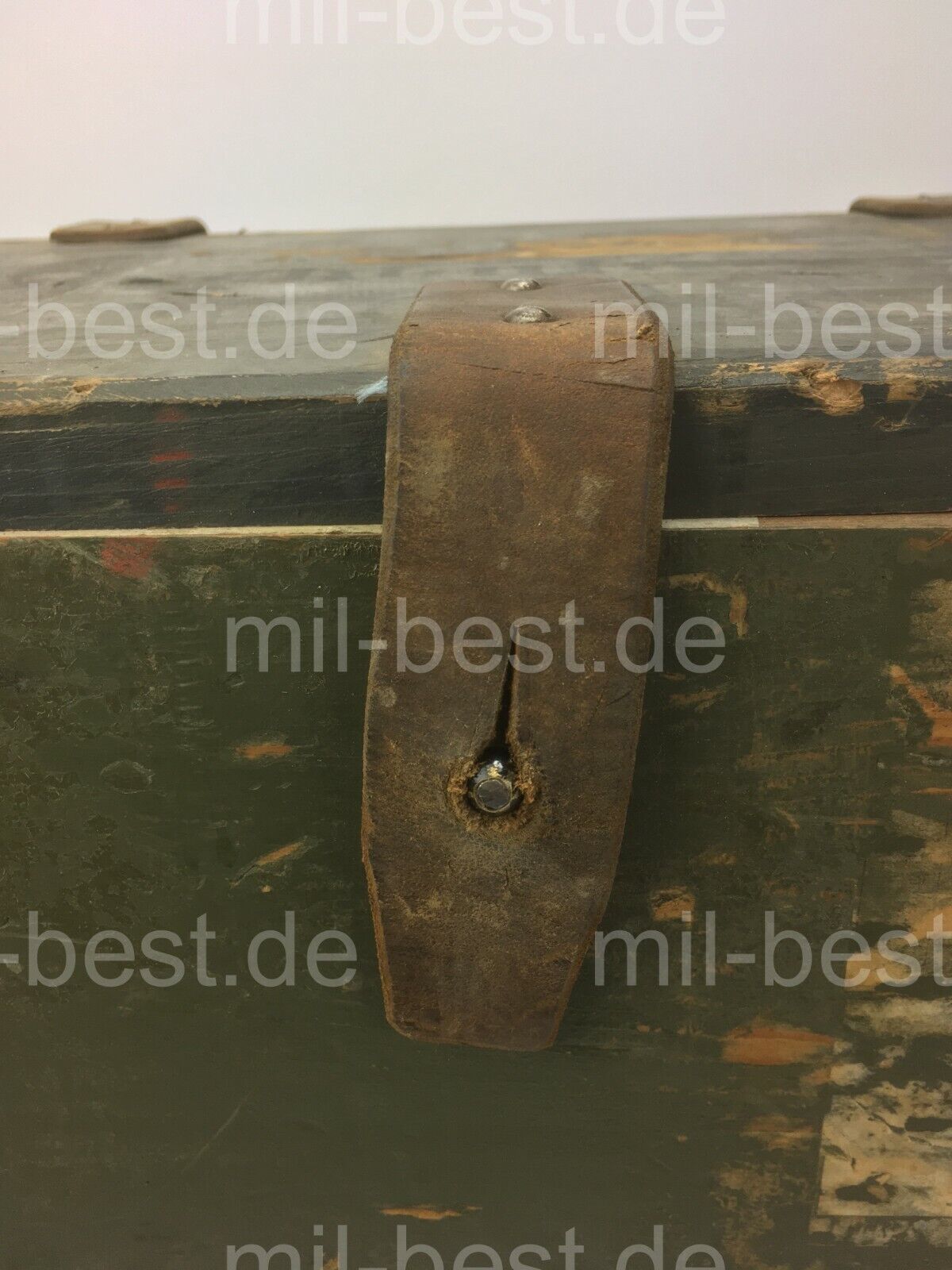 Holzkiste, Kiste 46 x 28 h = 36 cm "TASCHENLAMPEN" ALT ex. Schweizer Armee (100)