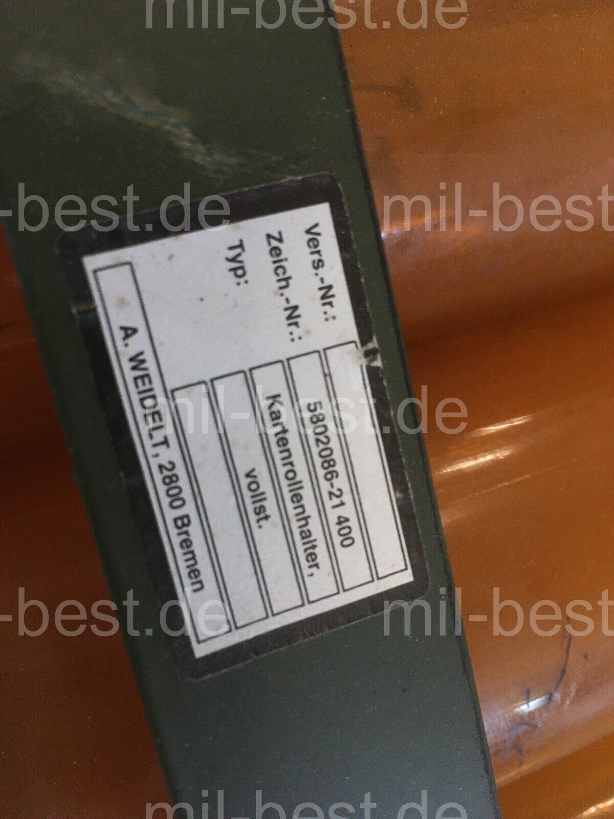 Kartenrollenhalter, Halter für 3 Kartenhülsen Kabine Zeppelin ex Bundeswehr 116
