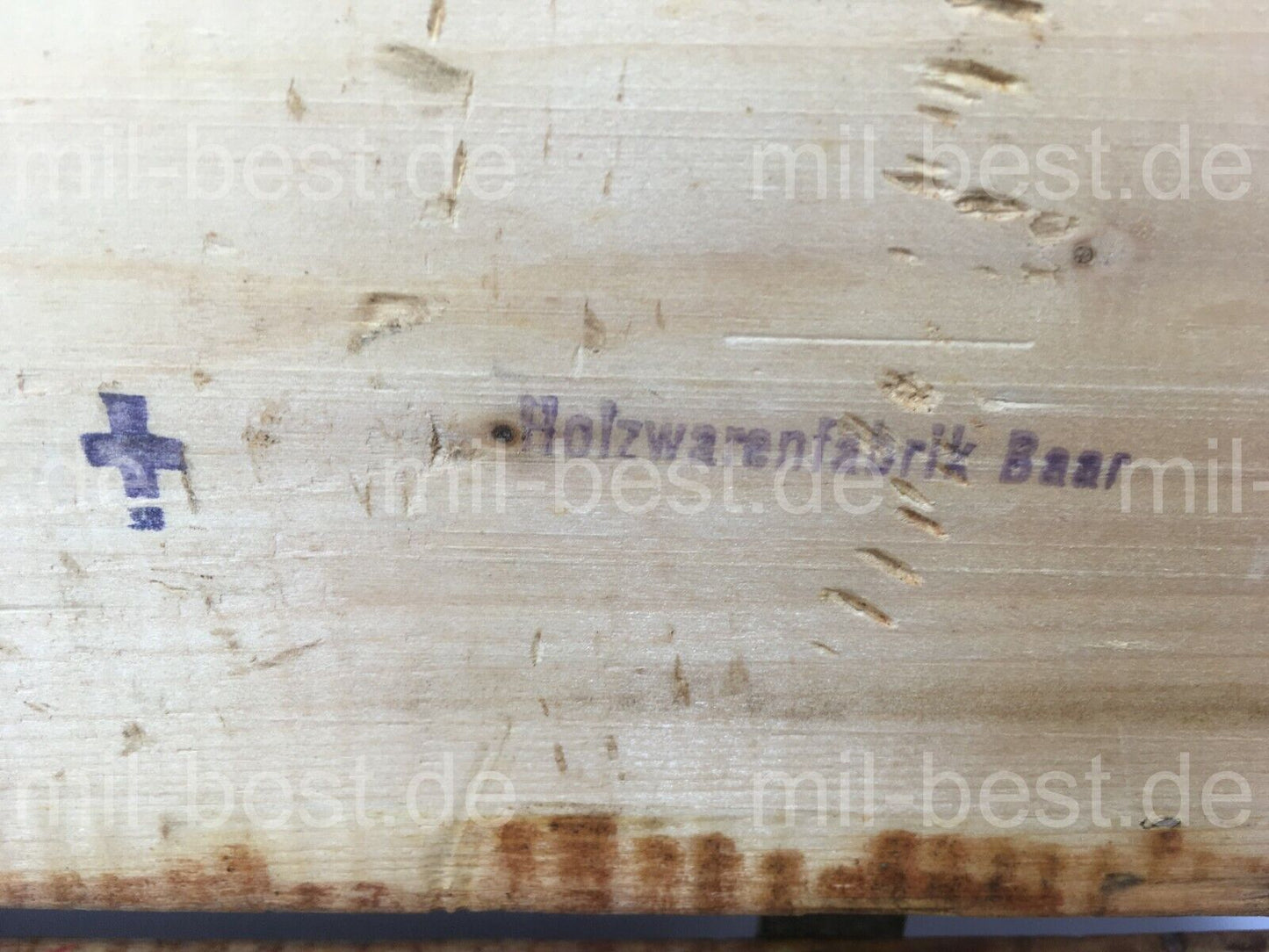 Holzkiste, Kiste 44 x 28 h = 11 cm VINTAGE SEHR ALT ex. Schweizer Armee (146)