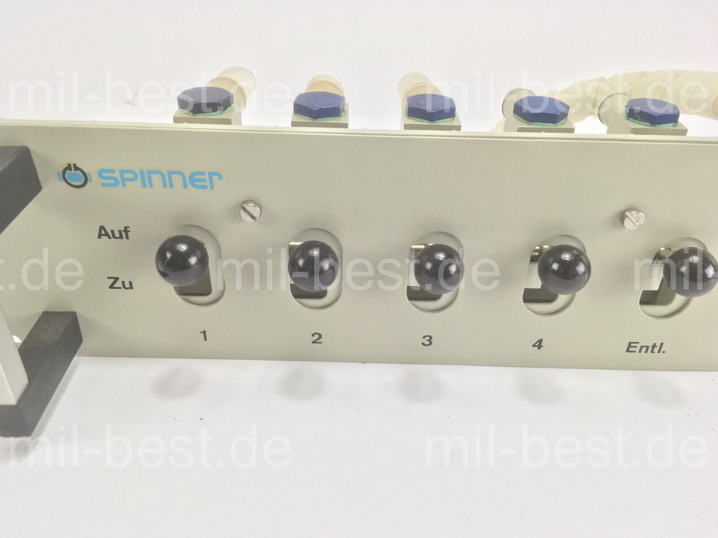 6x Spinner Ventile Vakuum HF-Anlage + Manometer ex. Bundeswehr Funktechnik