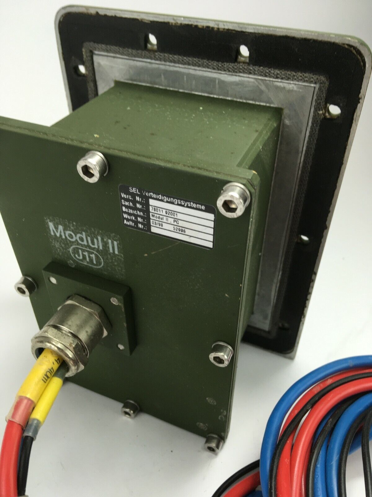 24 V Stromanschluss, Anschaltkasten Kabine J11 (J1) Modul Kabine, ex Bundeswehr