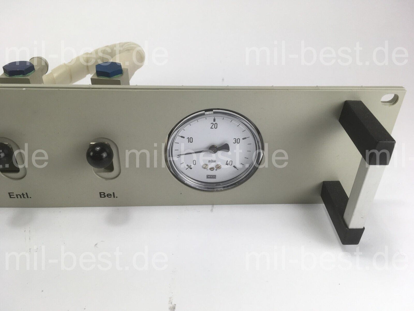6x Spinner Ventile Vakuum HF-Anlage + Manometer ex. Bundeswehr Funktechnik