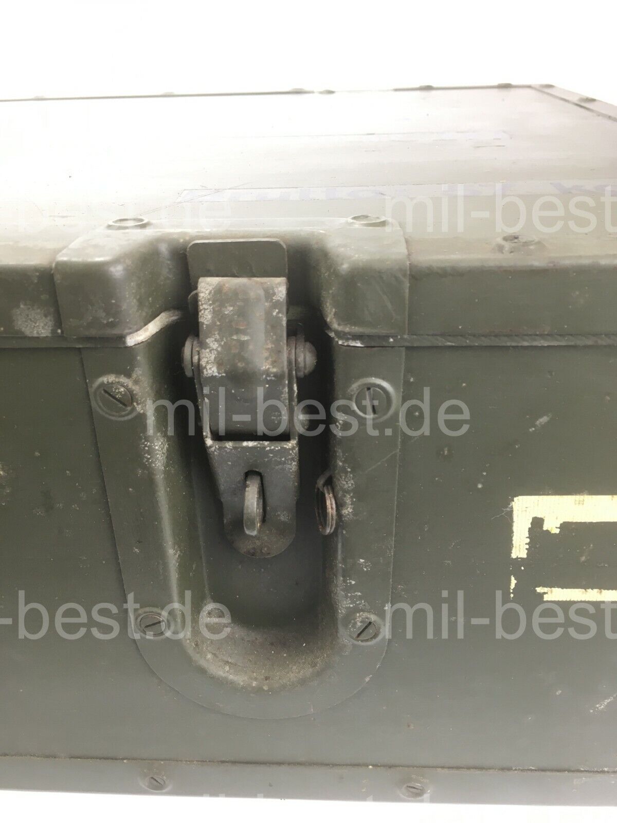 Holzkiste, Kiste 80 x 46 h = 20,5 cm "Pionierwerkzeug" Transportkiste Bundeswehr