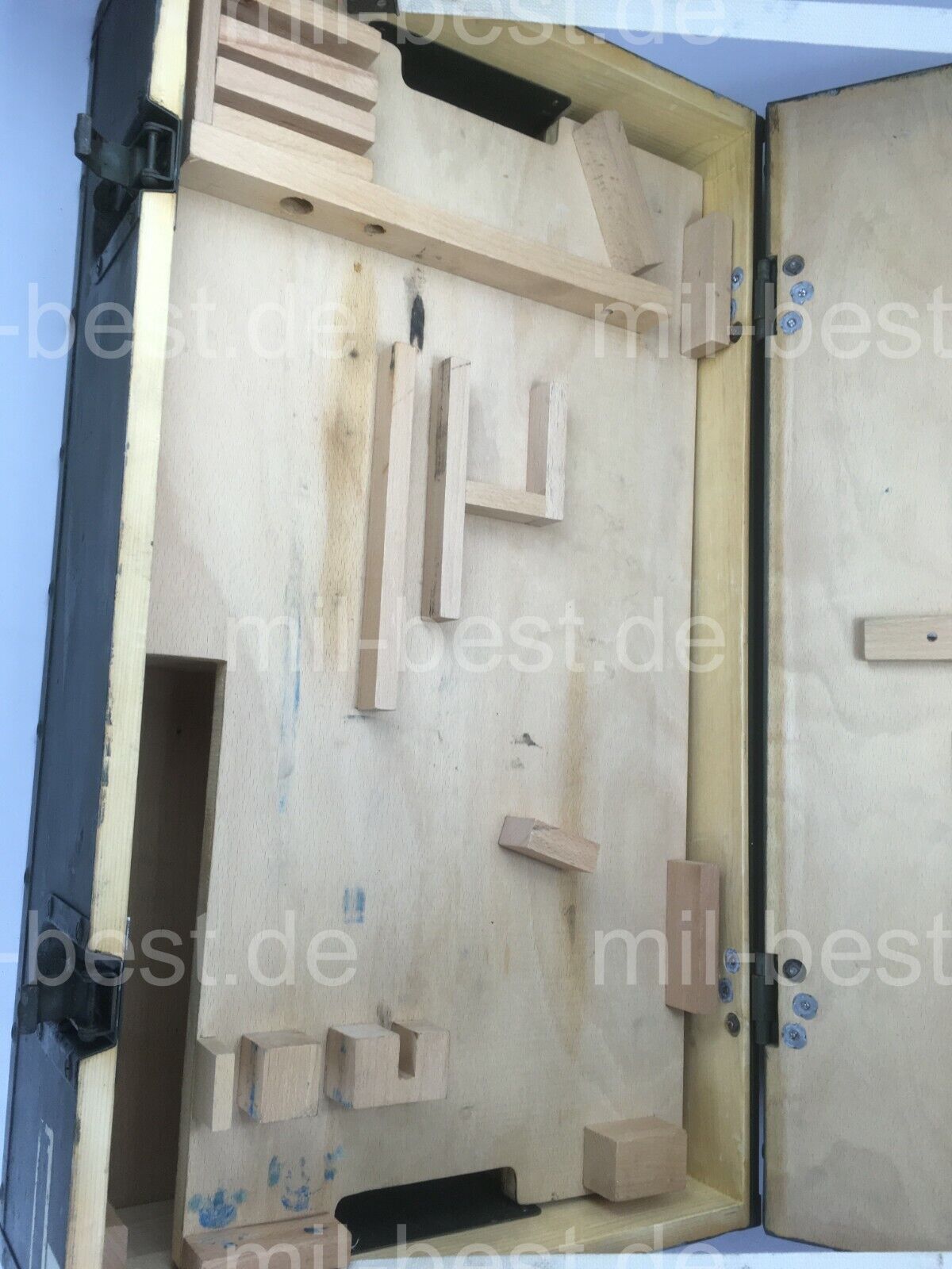 Holzkiste, Kiste 80 x 46 h = 20,5 cm "Pionierwerkzeug" Transportkiste Bundeswehr