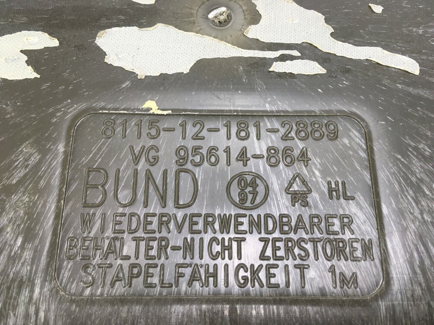 Bundeswehr Transportkiste 32 x 26 x 16 cm mit Schaumstoff GFK Box Behälter Kiste