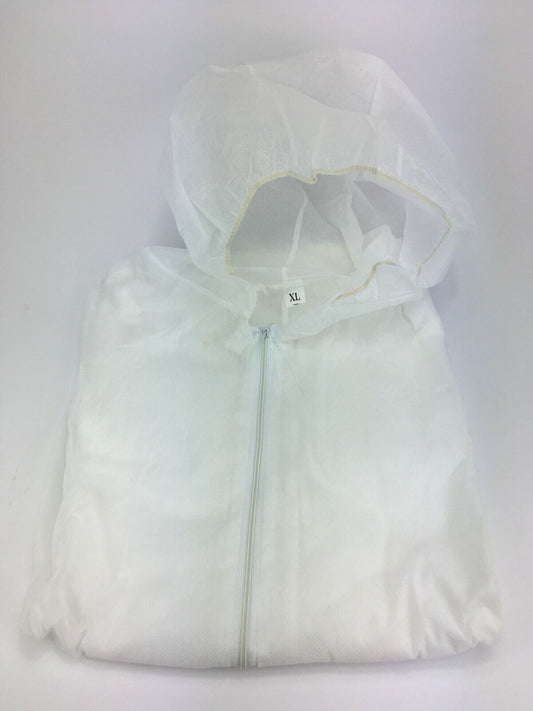 3 Stück Einmalschutzanzug, Lackieranzug, Maleranzug, Overall mit Kaputze weiß XL