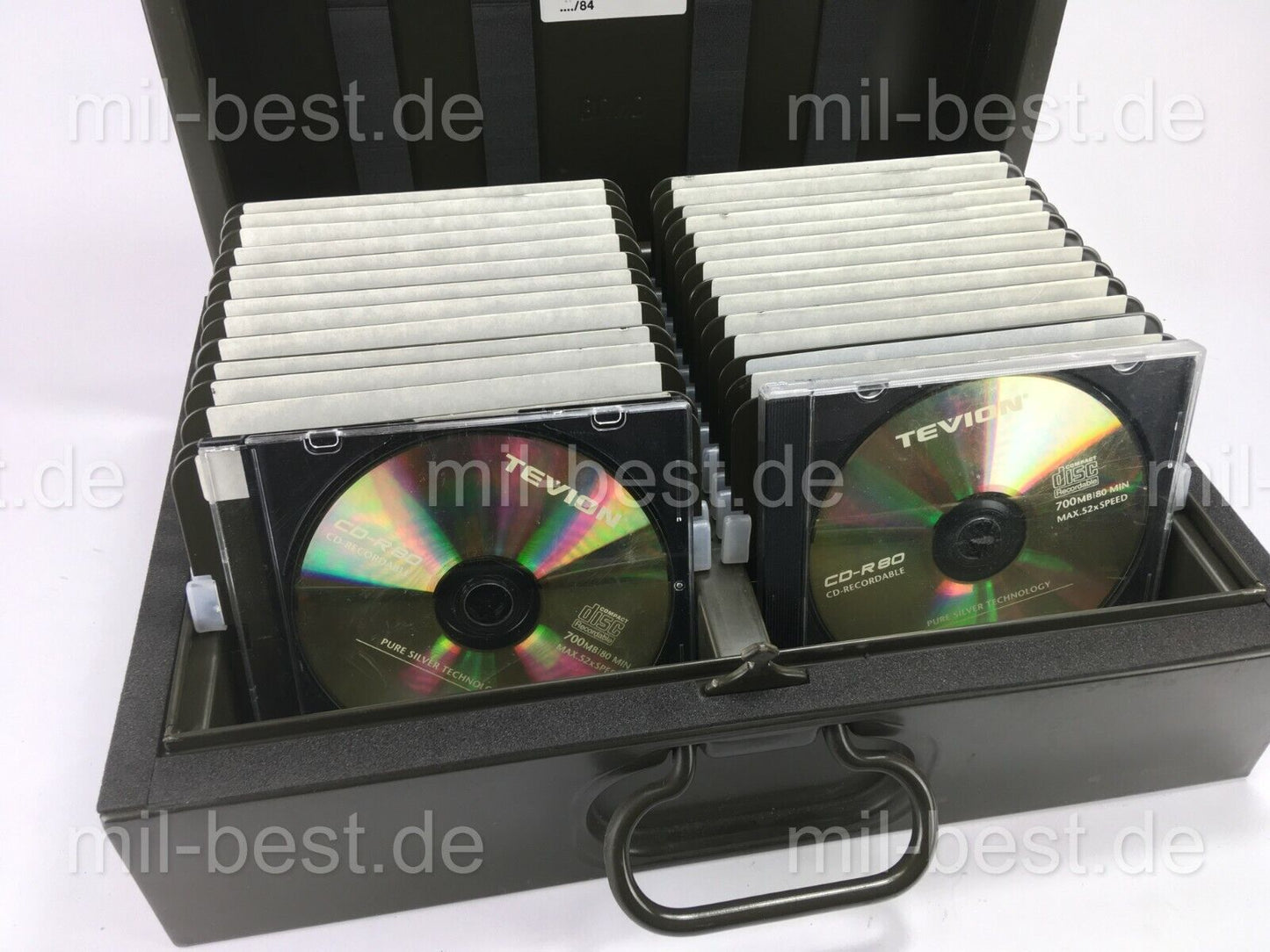 Karteikasten Metall für CD / Disketten,Transportkiste, Werkzeugkiste, Bundeswehr