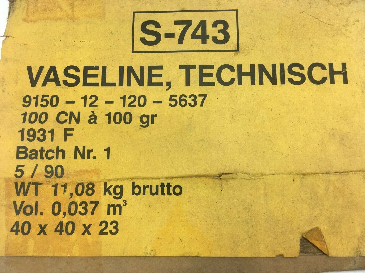 1 Dose original Bundeswehr Vaseline, technisch S-743 Vaselin Schmierstoff 100 ml