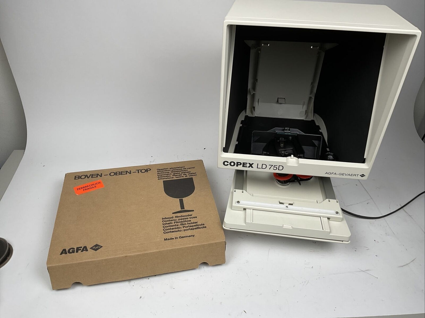 AGFA Copex LD75D NEUWERTIG DIN A6 Microfiche-Lesegerät Ex. Bundeswehr 1088