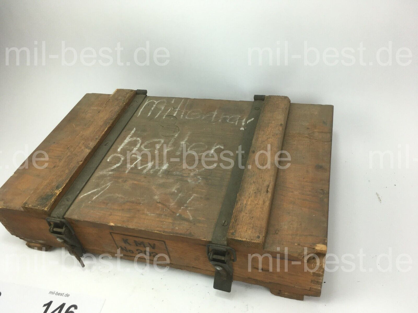 Holzkiste, Kiste 44 x 28 h = 11 cm VINTAGE SEHR ALT ex. Schweizer Armee (146)