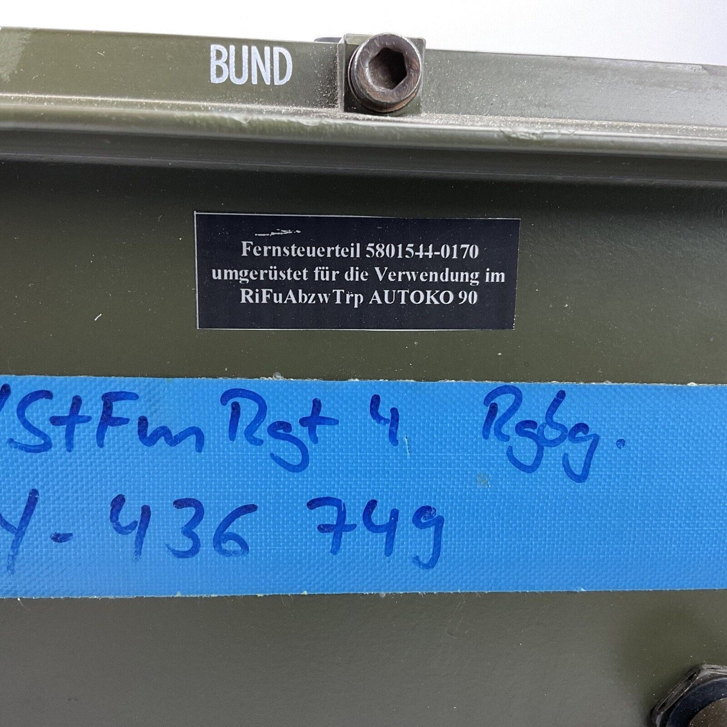 Fernsteuerteil FM 1000 AUTOKO 90 RiFu 5820-12-193-9031 ex. Bundeswehr 0422