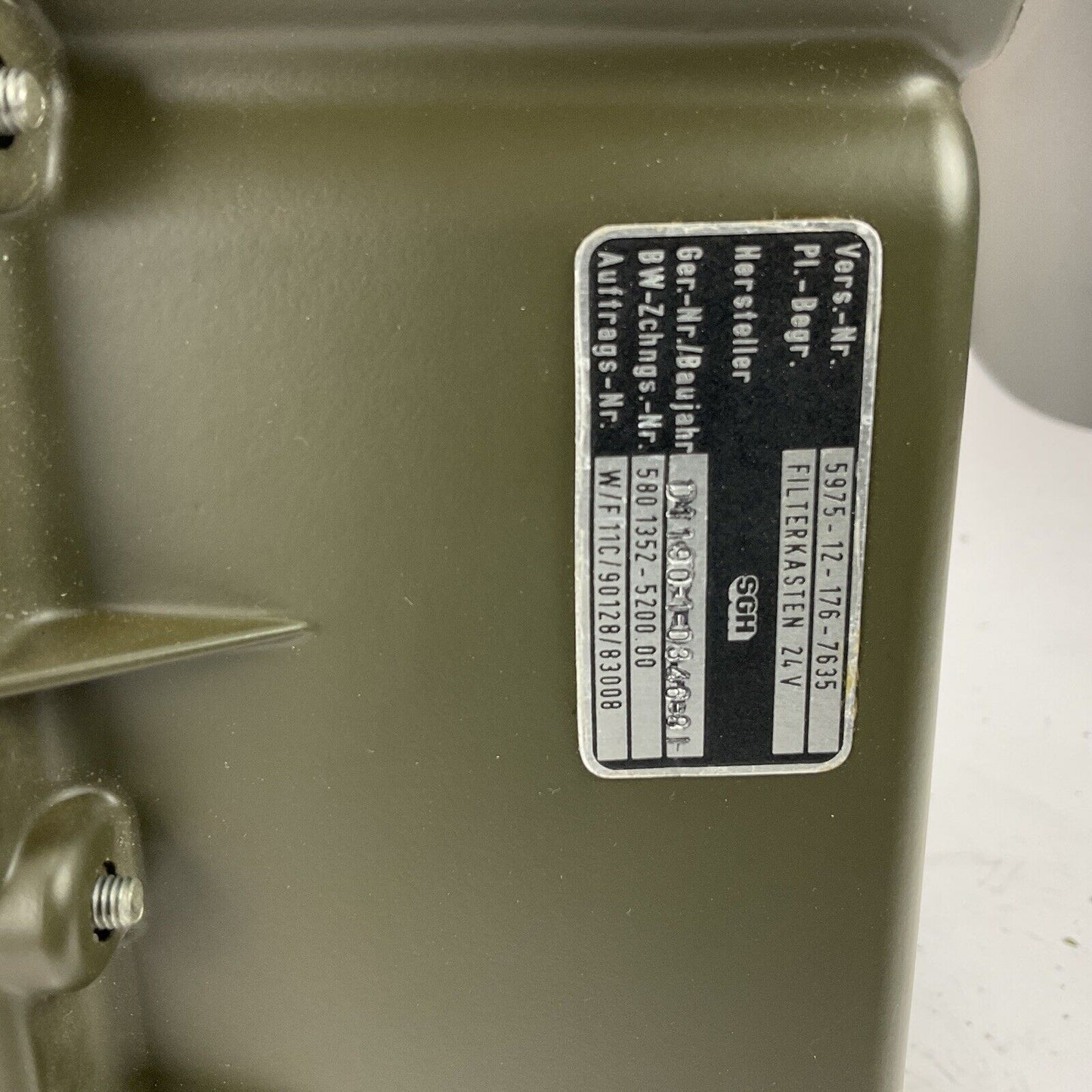 Filterkasten 24 V Stromfilter SGH 5975-12-176-7635 Aus Kabine Ex Bundeswehr 0350