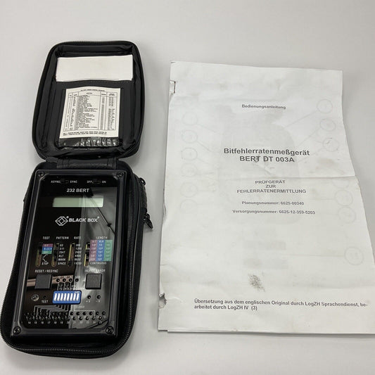 Bitfehlerratenmessgerät BERT DT 0034A BLACK BOX ex. Bundeswehr RiFu 0477 K011