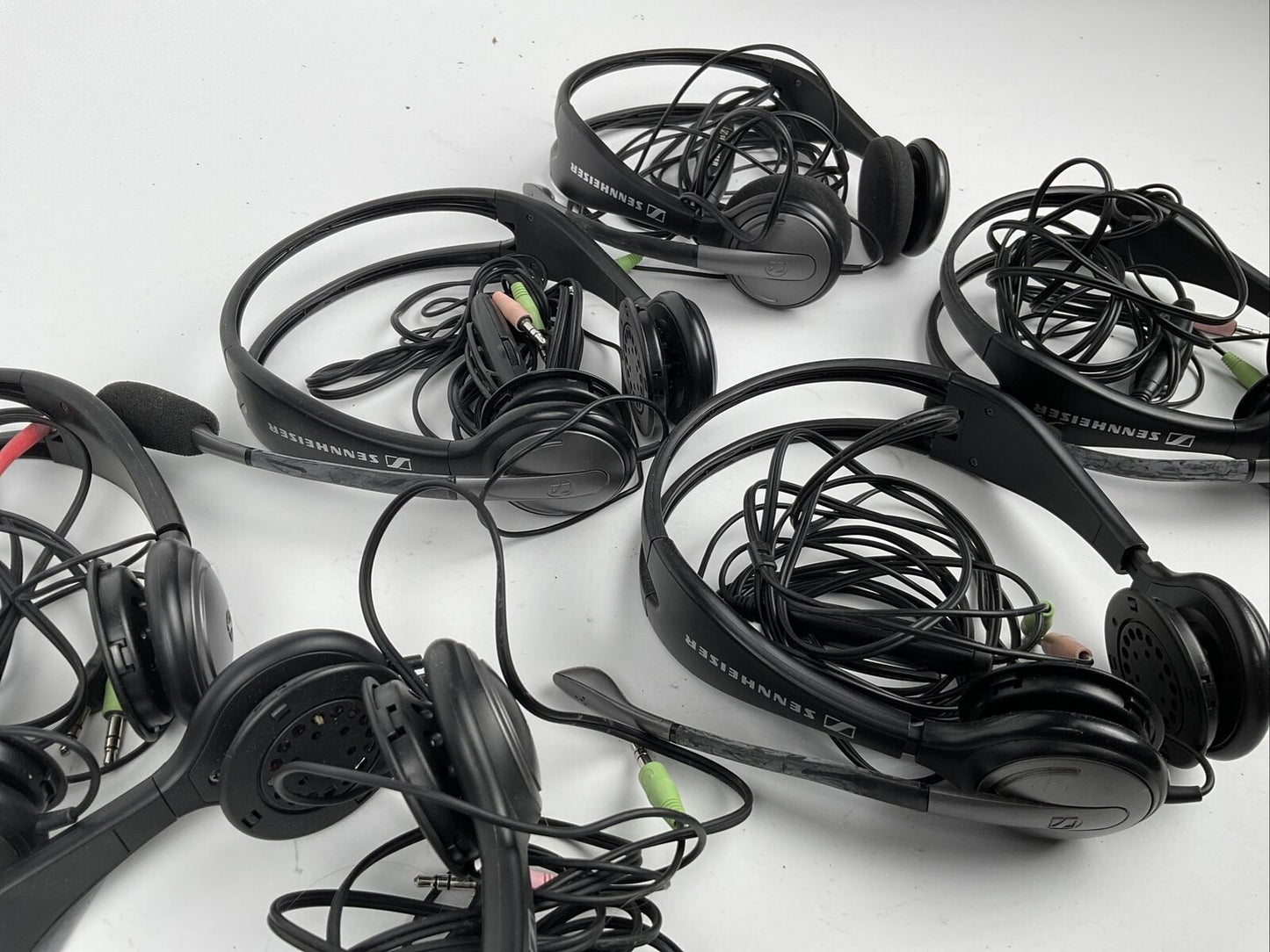 6 Stück ORIGINAL Sennheiser Headsets DEFKT / ERSATZTEILGEWINNUNG Bundeswehr 0815