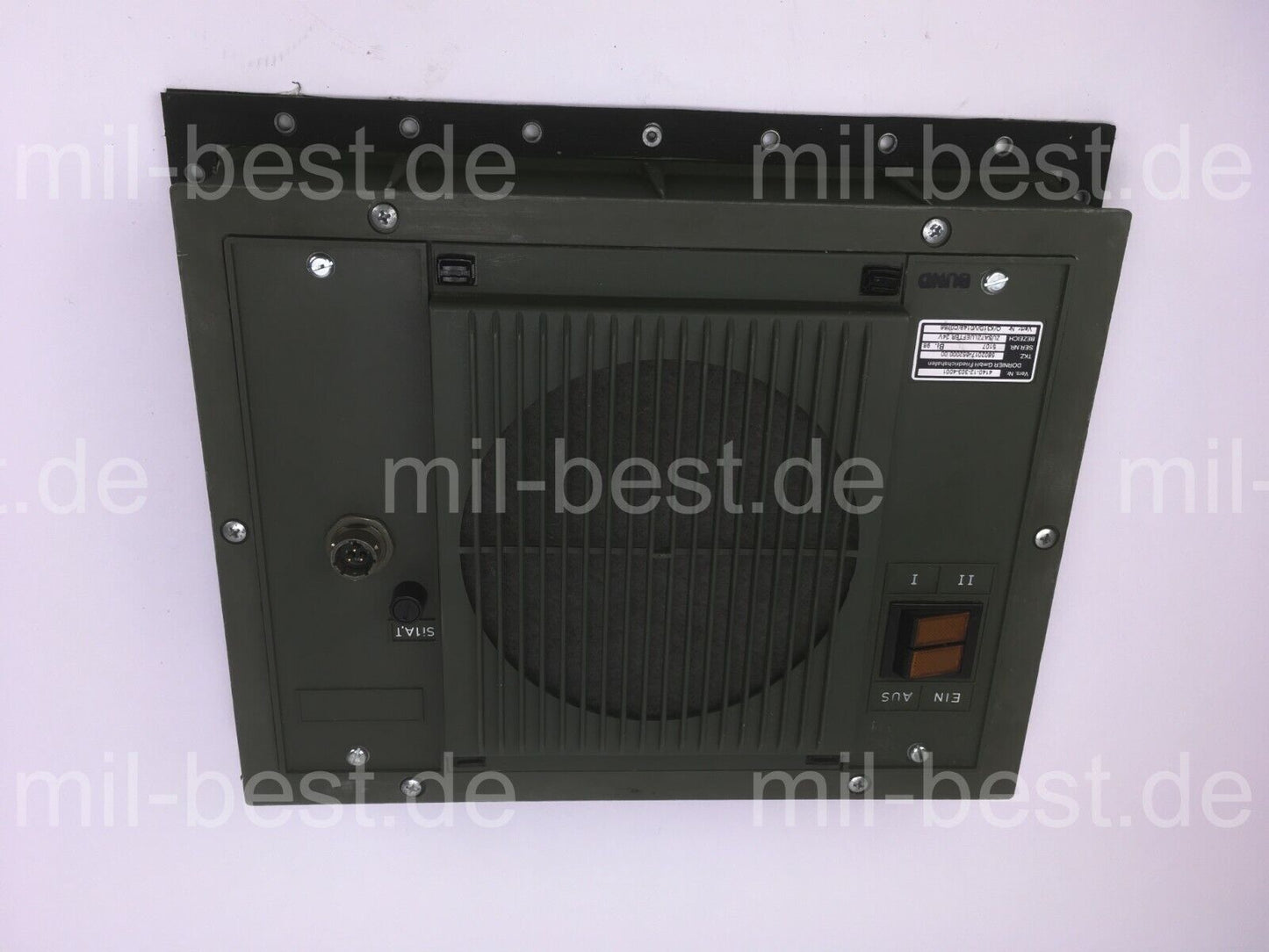 24 V Lüfter Ventilator aus Zeppelin / Dornier Kabine / Shelter Bundeswehr