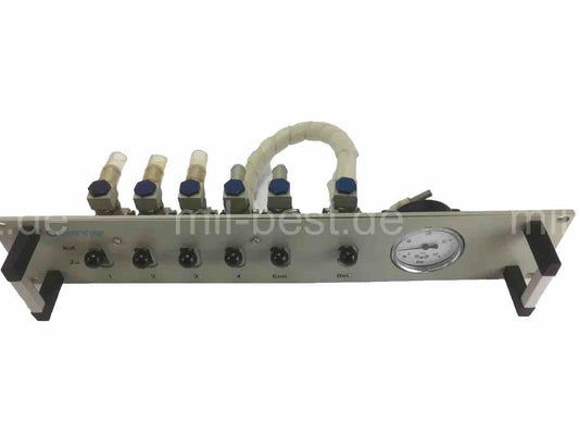 6x Spinner Ventile Vakuum HF-Anlage + Manometer ex. Bundeswehr Funktechnik